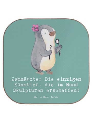 Mr. & Mrs. Panda gläseruntersetzer Zahnarzt Künstler mit Spruch in Meeresbrise