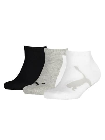 Puma Socken 3er Pack in Schwarz/Grau/Weiß