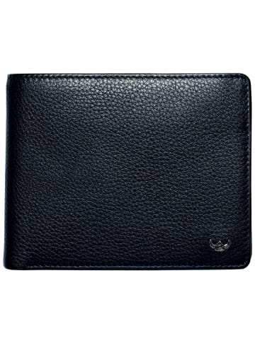 Golden Head Capri Geldbörse RFID Schutz Leder 12.5 cm in schwarz