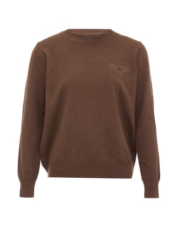 lurea Damen Strickpullover in Braun