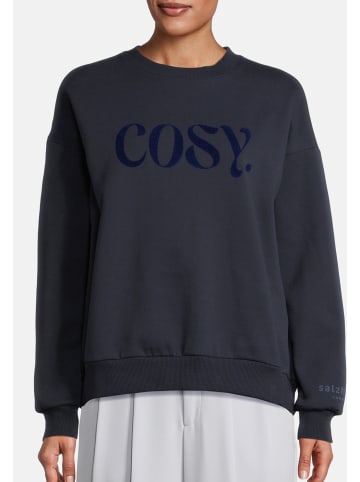 Salzhaut Sweatshirt für Damen in marineblau