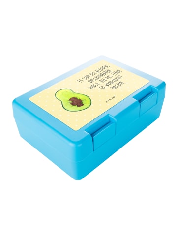 Mr. & Mrs. Panda Aufbewahrungsbox Avocado Kern mit Spruch in Gelb Pastell