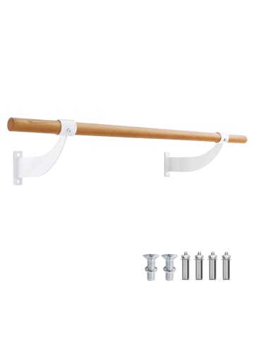 COSTWAY 120cm Lange Ballettstange in Weiß