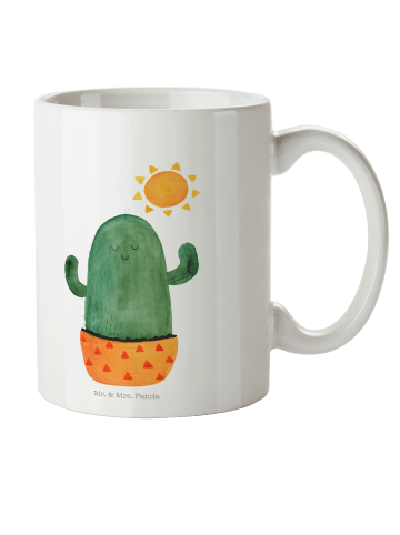 Mr. & Mrs. Panda Plastikbecher Kaktus Sonne ohne Spruch in Weiß
