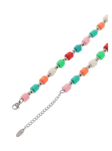 IZIA Women Necklace in Silver Multicolor