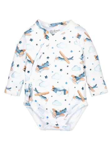 Nini Langarmbody Flugzeug in weiss