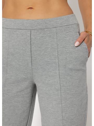 SASSYCLASSY Jersey Chinos mit Ziernaht in Grau