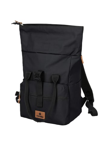 travelite Basics Short Handle - Rolltop Rucksack 46 cm erw. (black) in schwarz