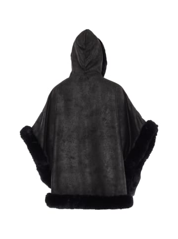 Usha Women Poncho in Schwarz