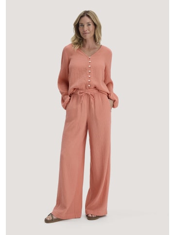Hessnatur Hessnatur Gewebe Hose Wide Leg aus reiner Bio-Baumwolle in pfirsichrot
