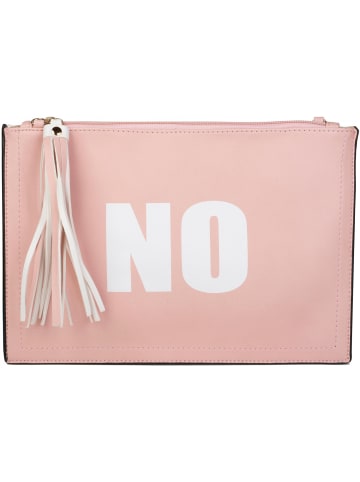 styleBREAKER Clutch Handtasche in Rosa / Weiß