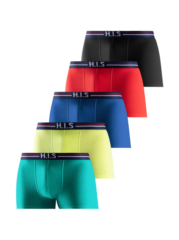 H.I.S Boxer in grün, lime, blau, rot, schwarz