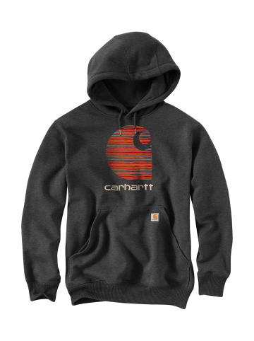 CARHARTT  Logo Kapuzensweatshirt in grau/rot