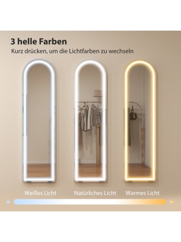 HOMCOM Ganzkörperspiegel-40L x 2,9B x 150H cm-Weiß