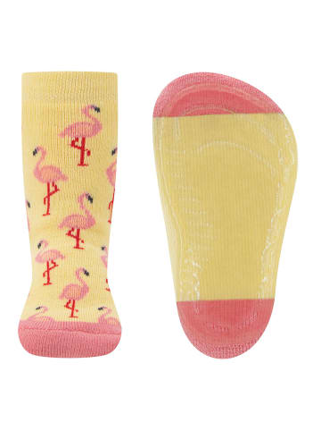 ewers Stoppersocken Flamingos in vanille