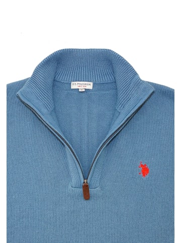 U.S. Polo Assn. Pullover 'Half Zip' in hellblau