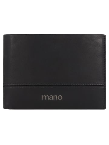 mano Don Romeo Geldbörse RFID Leder 13 cm in schwarz