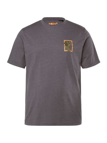 Men Plus Kurzarm T-Shirt in blue denim