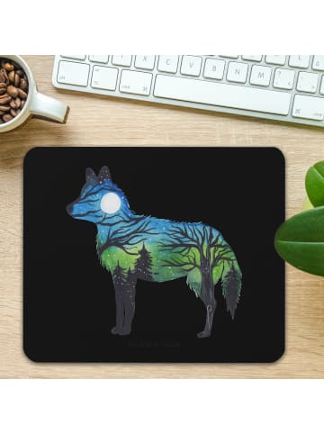 Mr. & Mrs. Panda Mauspad Fuchs Landschaft mit Spruch in Schwarz