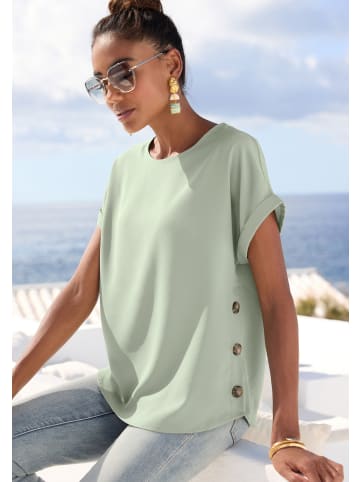 Vivance Kurzarmbluse in salbeigrün