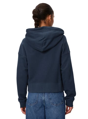 Marc O'Polo DENIM Kapuzen-Sweatjacke loose cropped in navy teal