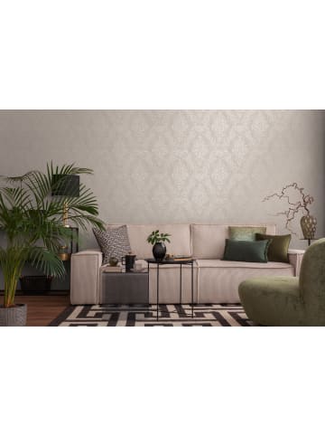 A.S. Création Tapete Majestic Ornament in Hellgrau-Silber