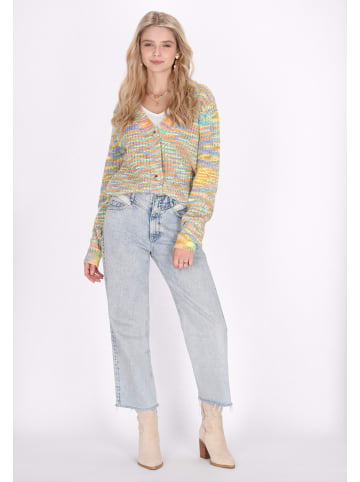 IZIA Damen Cardigan in Blau Mehrfarbig