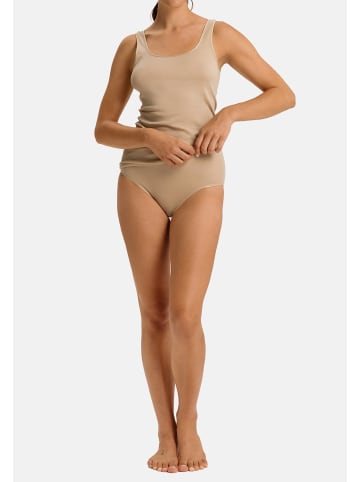 Hanro Maxi Slip Cotton Seamless in Iced cappuccino