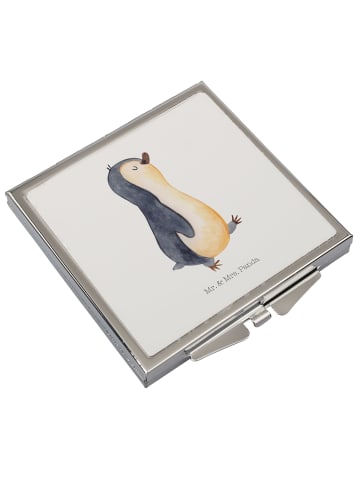 Mr. & Mrs. Panda Handspiegel Pinguin mHerzieren ohne Spruch in Weiß