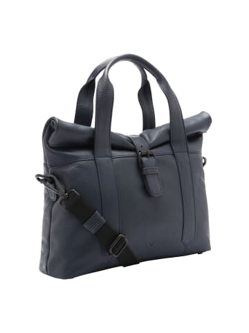 VLD VOi Leather Design 4Seasons Schultertasche Leder 32 cm in blau