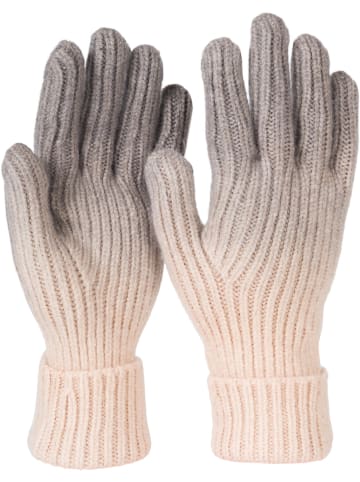 styleBREAKER Strickhandschuhe mit Farbverlauf in Grau-Beige