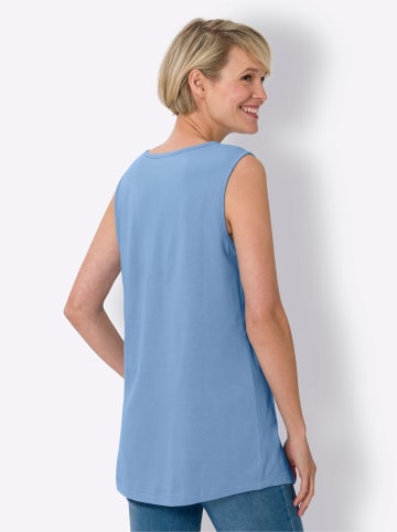 Sieh an! Doppelpack Tops in himmelblau + apricot