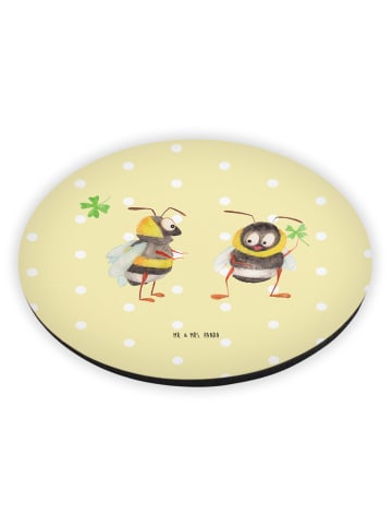 Mr. & Mrs. Panda magnet Hummeln Kleeblatt ohne Spruch in Gelb Pastell