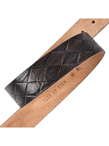 b.belt Gürtel Leder in grau taupe