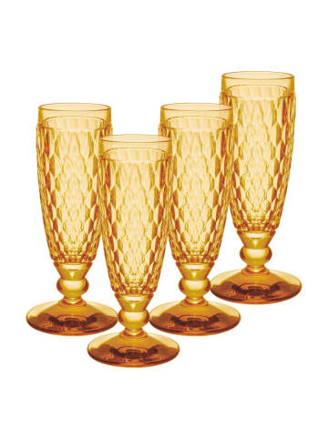Villeroy & Boch 4er Set Sektgläser Boston Coloured in – 145 ml in Saffron