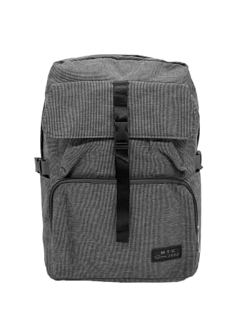 EGOMAXX Basic Backpack Stoff Rucksack Uni Daypack Nadelstreifen Design in Grau-2
