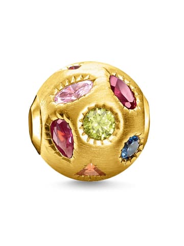 Thomas Sabo Karma Bead "farbige Steine vergoldet" in Gold