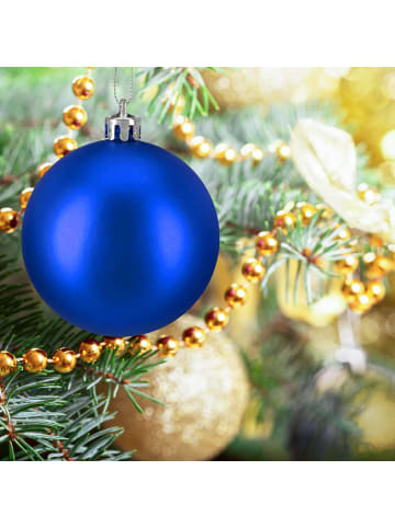 relaxdays 100-tlg. Weihnachtskugeln Set in Blau