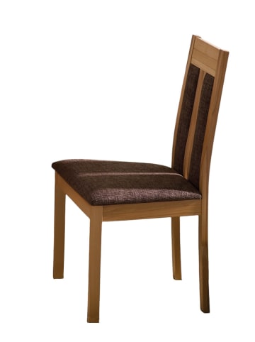 58 aufm Kessel POLSTERSTUHL (2er-Set) Dehlia Massivholz 45 x 43 x 95 Kernbuche/Braun