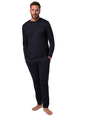JP1880 Langer Schlafanzug in navy blau