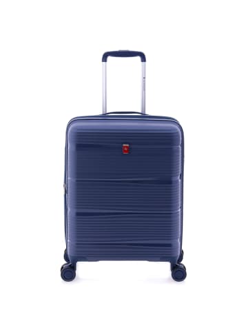 Gladiator 0800 4 Rollen Kabinentrolley 55 cm mit Dehnfalte in blue