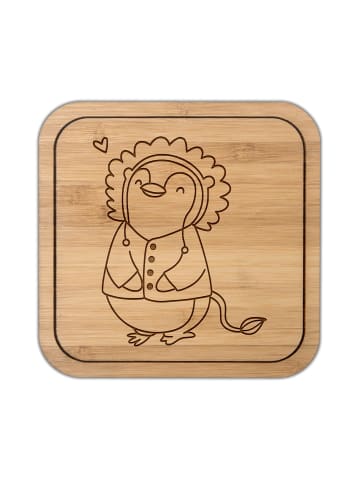 Mr. & Mrs. Panda Untersetzer quadratisch Löwe Astrologie ohne Sp... in Transparent