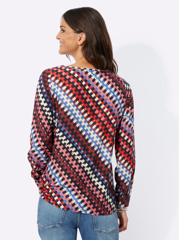 WITT WEIDEN Bluse in schwarz-flamingo-bedruckt