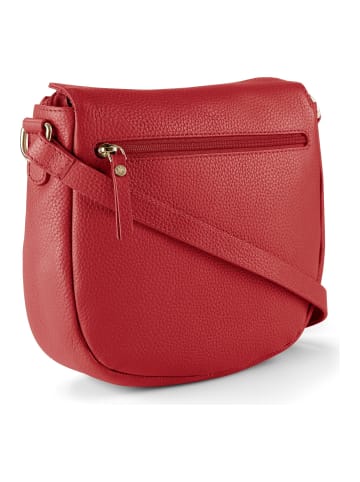 Lazarotti Bologna Leather Crossbody Umhängetasche Leder 25 cm red