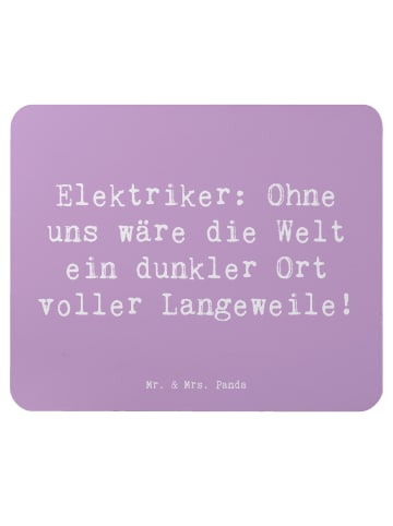 Mr. & Mrs. Panda Mouse Pad Spruch Elektriker Helden mit Spruch in Lavendeltraum