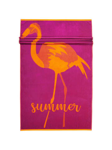 Vossen Vossen Strandtücher Flamingo Time purple - 0001 in purple - 0001