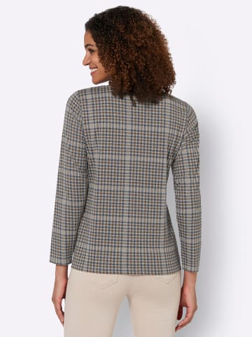 WITT WEIDEN Langarmshirt in camel-gemustert