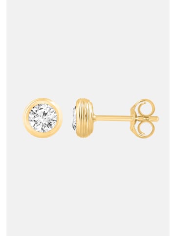 Ethische Diamanten Ohrringe aus 375 Gelbgold mit Lab Grown Diamant