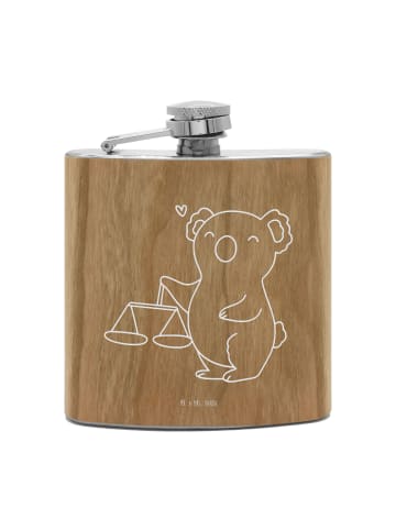 Mr. & Mrs. Panda Flachmann Waage Astrologie ohne Spruch in Braun