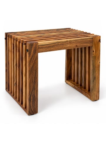 relaxdays Sitzbank in Braun - (B)45 x (H)43 x (T)33 cm